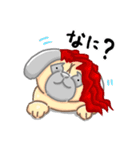 モジャなパグ（個別スタンプ：3）