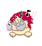 モジャなパグ（個別スタンプ：4）