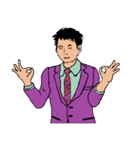 働く男性シリーズ：ヤングマン ビッグ JW（個別スタンプ：6）