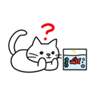 白ねこ チビ（個別スタンプ：24）