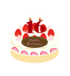 誕生日 動く ケーキ (10～19歳) ①（個別スタンプ：13）