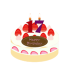 誕生日 動く ケーキ (10～19歳) ①（個別スタンプ：15）