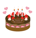 誕生日 動く ケーキ (10～19歳) ①（個別スタンプ：24）