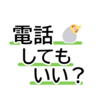 カラフルな鳥でよく使う言葉★でか字で便利（個別スタンプ：13）