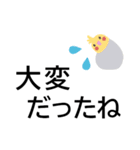 カラフルな鳥でよく使う言葉★でか字で便利（個別スタンプ：26）