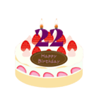 誕生日 動く ケーキ (20～29歳) ①（個別スタンプ：5）