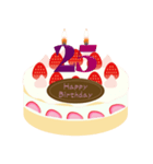 誕生日 動く ケーキ (20～29歳) ①（個別スタンプ：11）