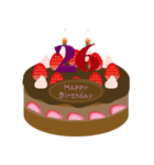 誕生日 動く ケーキ (20～29歳) ①（個別スタンプ：14）