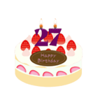誕生日 動く ケーキ (20～29歳) ①（個別スタンプ：15）