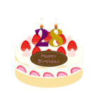 誕生日 動く ケーキ (20～29歳) ①（個別スタンプ：17）