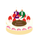 誕生日 動く ケーキ (20～29歳) ①（個別スタンプ：19）