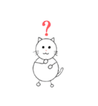 ゆるしろねこ 日常（個別スタンプ：4）