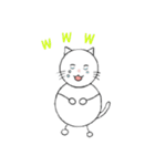 ゆるしろねこ 日常（個別スタンプ：5）