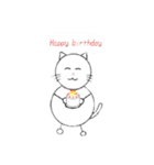 ゆるしろねこ 日常（個別スタンプ：13）