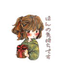 女の子たちイラストスタンプ（個別スタンプ：2）