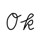 はいと言う返事の手書き文字（個別スタンプ：11）