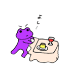 紫カエルのむーちゃん（個別スタンプ：18）