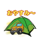 キャンプ 黄色の車 2（個別スタンプ：16）