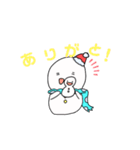 サンタ雪だるまスタンプ～1言あいさつ～（個別スタンプ：3）