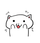 ネコちゃんスタンプ しろ（個別スタンプ：37）