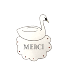 swan  LACE  FONT  敬語（個別スタンプ：1）