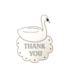 swan  LACE  FONT  敬語（個別スタンプ：2）