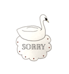 swan  LACE  FONT  敬語（個別スタンプ：3）