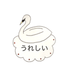 swan  LACE  FONT  敬語（個別スタンプ：7）
