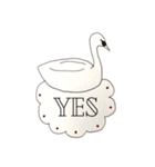swan  LACE  FONT  敬語（個別スタンプ：9）
