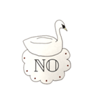 swan  LACE  FONT  敬語（個別スタンプ：10）