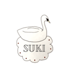 swan  LACE  FONT  敬語（個別スタンプ：11）