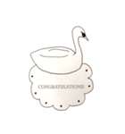 swan  LACE  FONT  敬語（個別スタンプ：18）