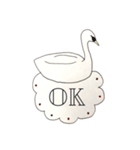 swan  LACE  FONT  敬語（個別スタンプ：21）