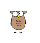 フクロウでぇす。I am owl.（個別スタンプ：1）