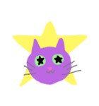 むらさきねこ かくしきれないきもち（個別スタンプ：4）