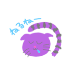 むらさきねこ きほんのせいかつ（個別スタンプ：10）