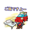 キャンプ 赤色の車2（個別スタンプ：14）