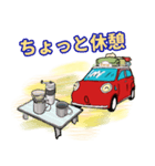 キャンプ 赤色の車2（個別スタンプ：17）