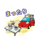 キャンプ 赤色の車2（個別スタンプ：18）