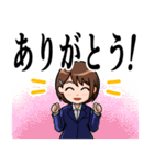 会社、仕事でのあいさつ（やわらか）女性編（個別スタンプ：21）
