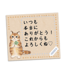 ナチュラルメッセージカード☆猫たち（個別スタンプ：1）