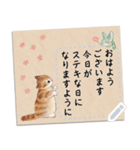 ナチュラルメッセージカード☆猫たち（個別スタンプ：2）