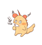【日常】あくびモンスターと飼いネコ（個別スタンプ：1）