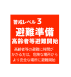 警戒レベルと避難情報のスタンプ【32種】（個別スタンプ：4）