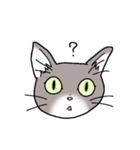 灰色猫の一日（個別スタンプ：10）
