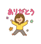 女の子と男の子【日常】（個別スタンプ：4）