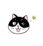 はちわれと黒と白の猫スタンプ（個別スタンプ：3）