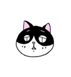 はちわれと黒と白の猫スタンプ（個別スタンプ：4）