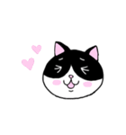 はちわれと黒と白の猫スタンプ（個別スタンプ：14）