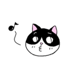 はちわれと黒と白の猫スタンプ（個別スタンプ：15）